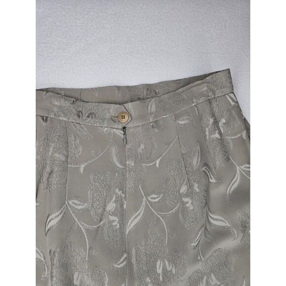 Vintage Louis Feraud Skirt Grey Green Knee Length 10 Medium - Picture 5 of 9